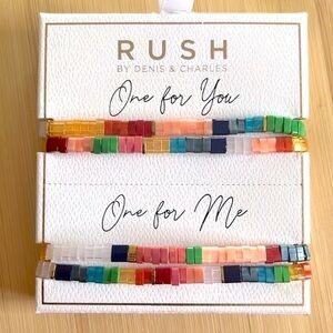 Brand New Rush By Denis & Charles Set of 4 Colorful Beaded Friendship Bracelets